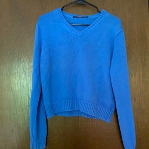 Ralph Lauren Sport cropped cornflower blue sweater